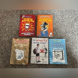 EUC❗️ Jeff Kinny 5 Book Bundle / Diary of a Wimpy Kid